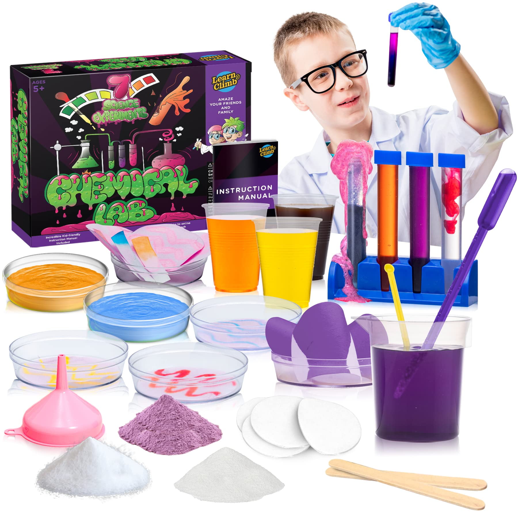 Added Learn & Climb Science Kits For Kids Age 5 Plus 8 Chemistry Experiments, Stepbystep Manual Gift For Girls & Boys 5,6,7,8 to Wishlist