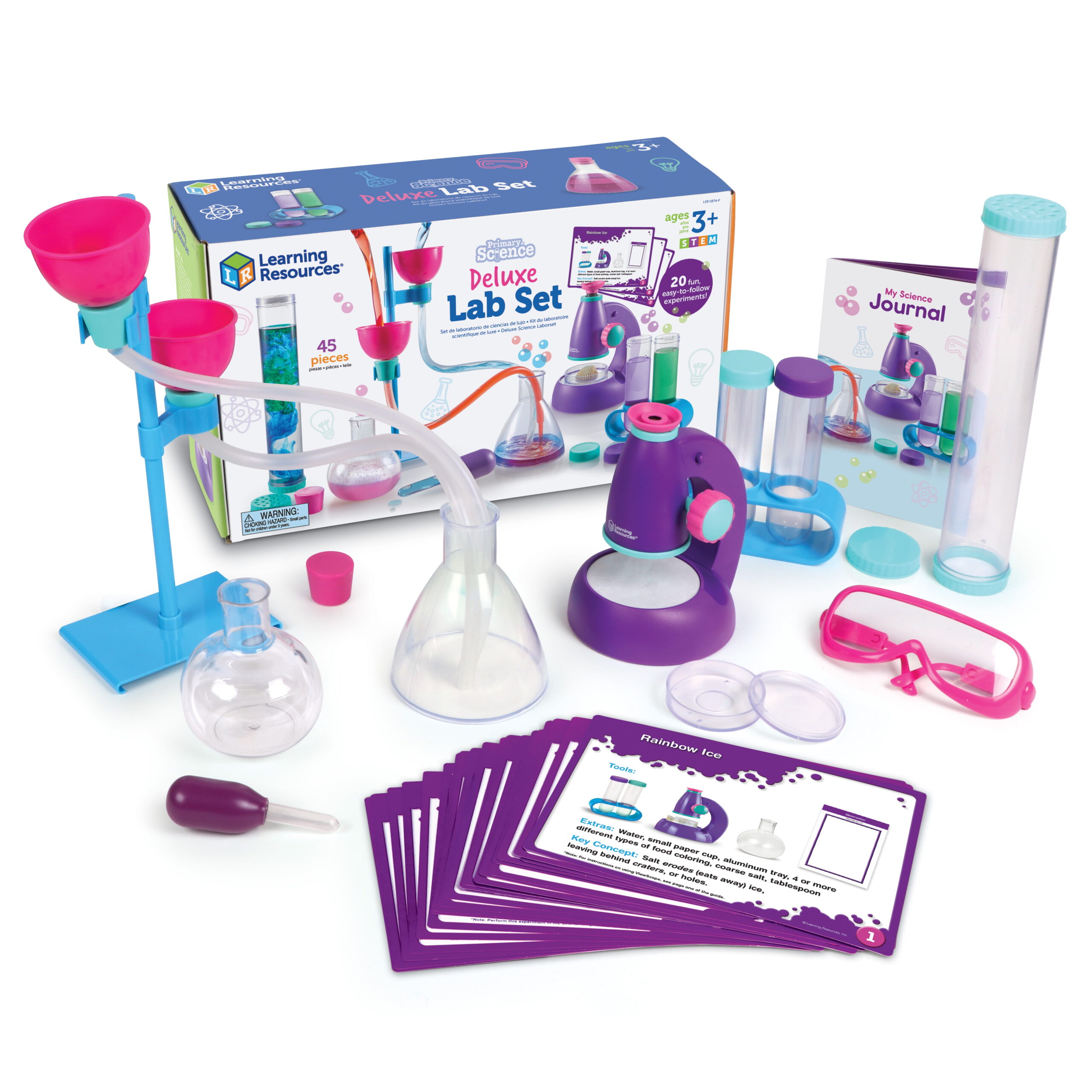 Added Learning Resources Primary Science Pink Deluxe Lab Set - 45 Pieces, Science Kits for Kids Ages 3+, STEM Toys for Kids to Wishlist