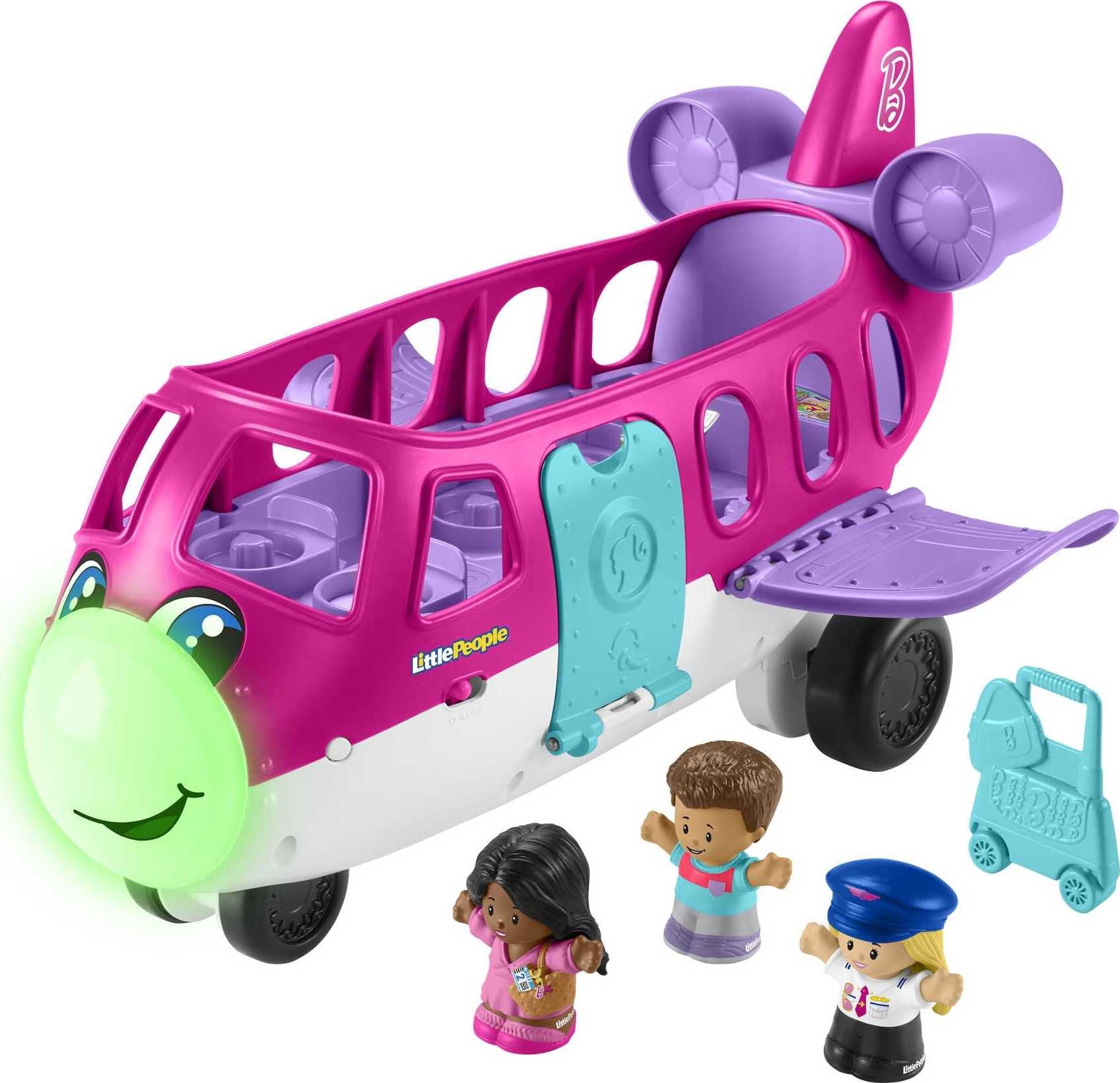 Added Little People Barbie Toy Airplane with Lights Music and 3 Figures, Little Dream Plane, Toddler Toys to Wishlist