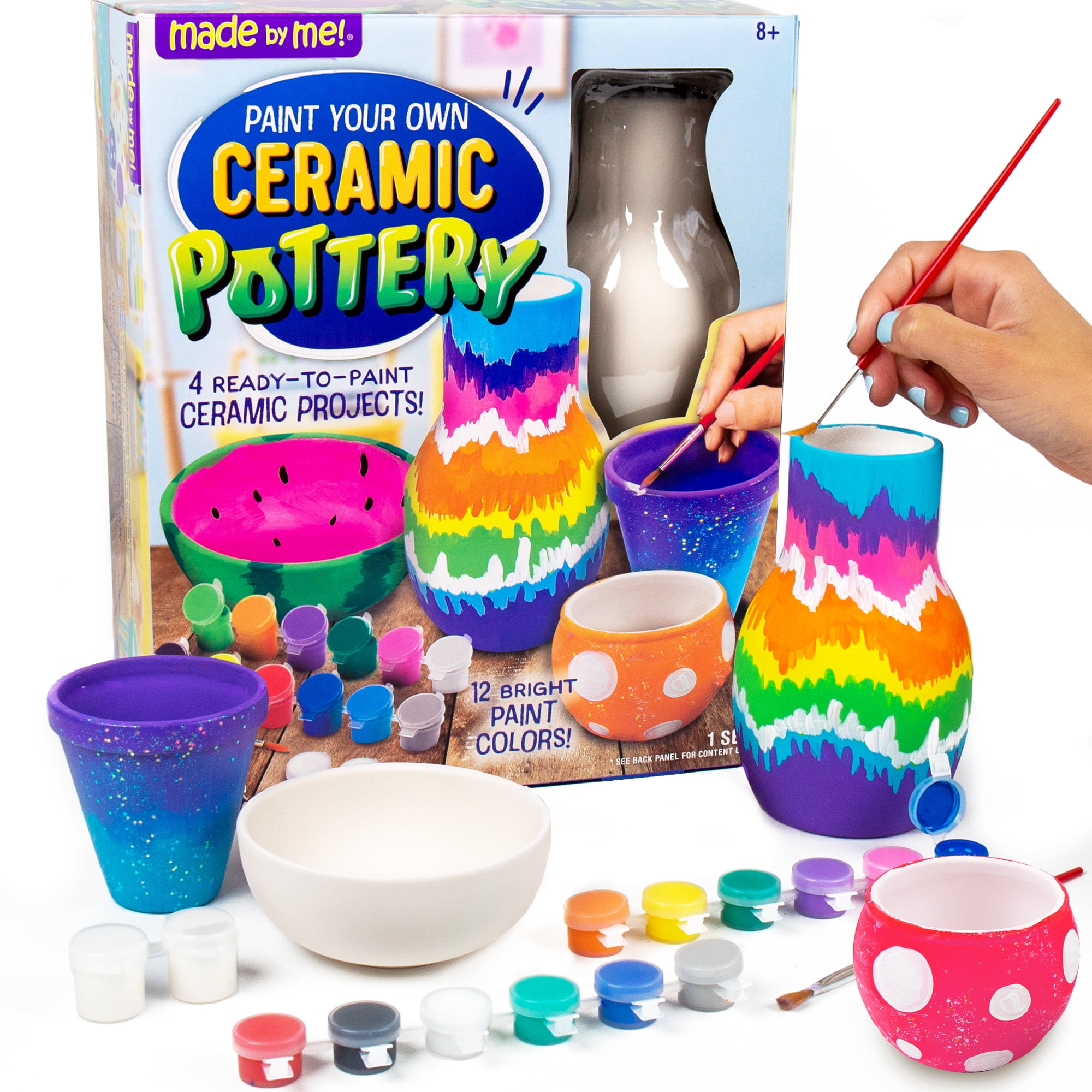 Added Made By Me Paint Your Own Ceramic Pottery Art Kit, Boys and Girls, Child, Ages 8+ to Wishlist