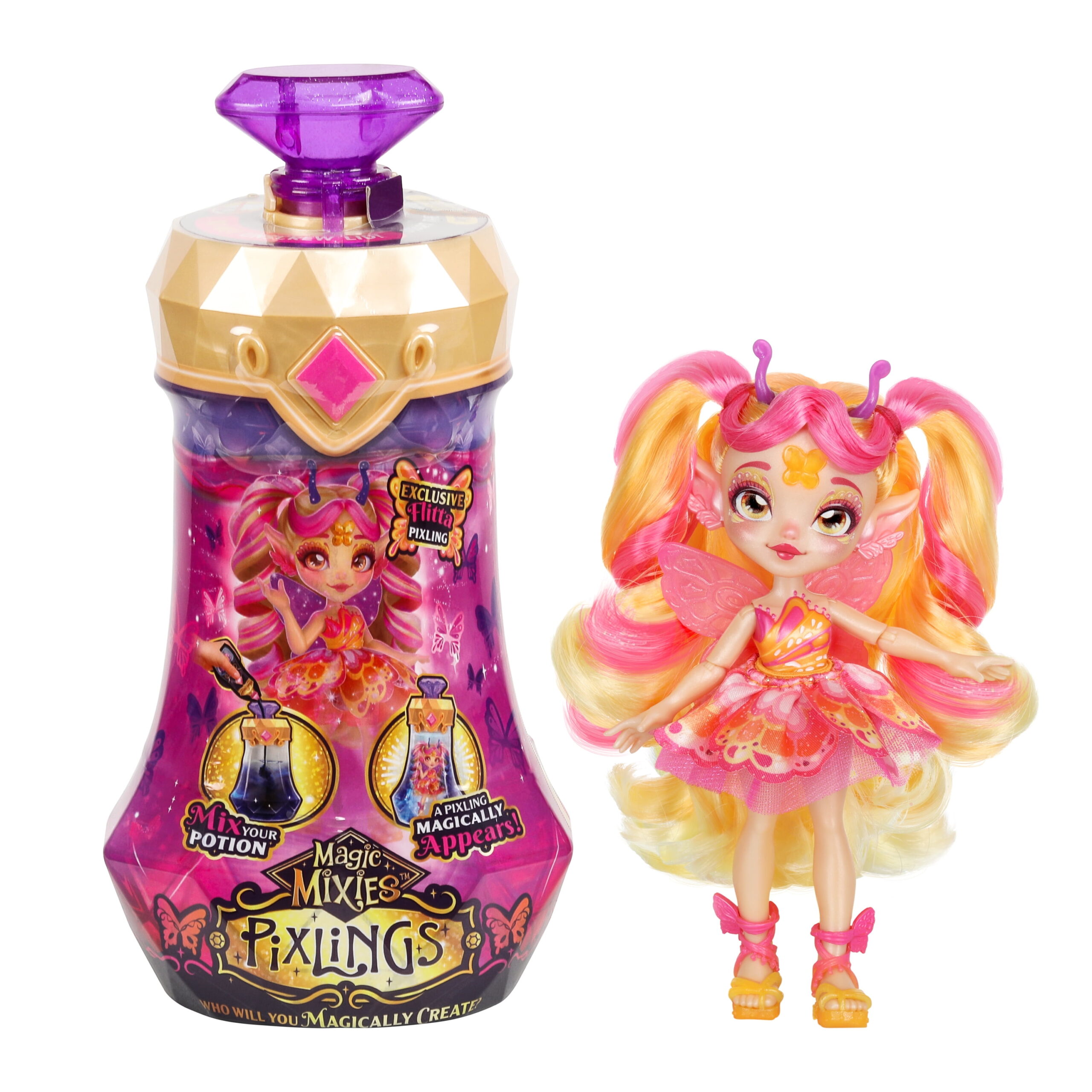 Added Magic Mixies Pixlings Flitta the Butterfly Pixling 6.5 inch Doll Inside a Potion Bottle, Ages 5+ to Wishlist