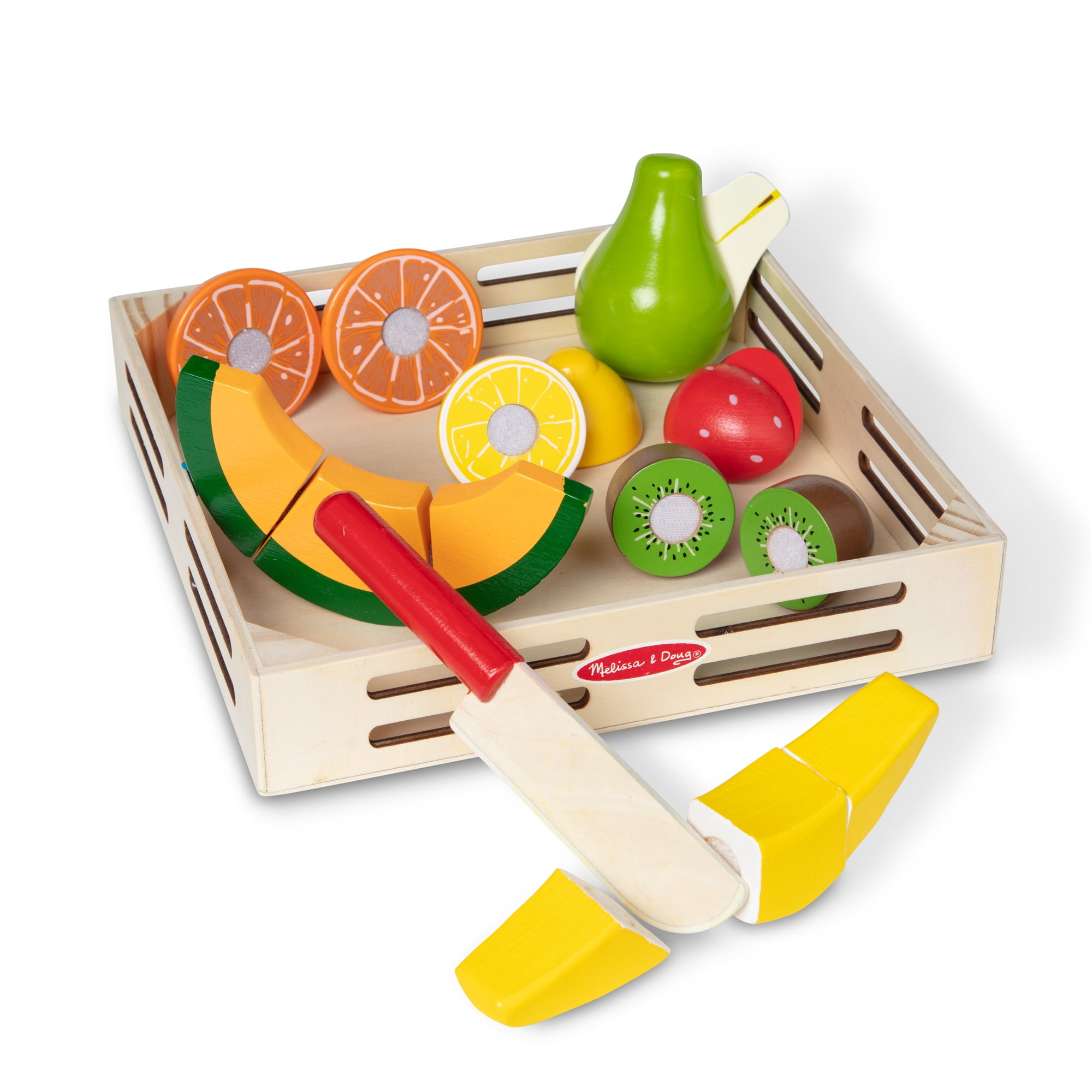 Added Melissa & Doug Cutting Fruit Set - Wooden Play Food Kitchen Accessory, Multi to Wishlist