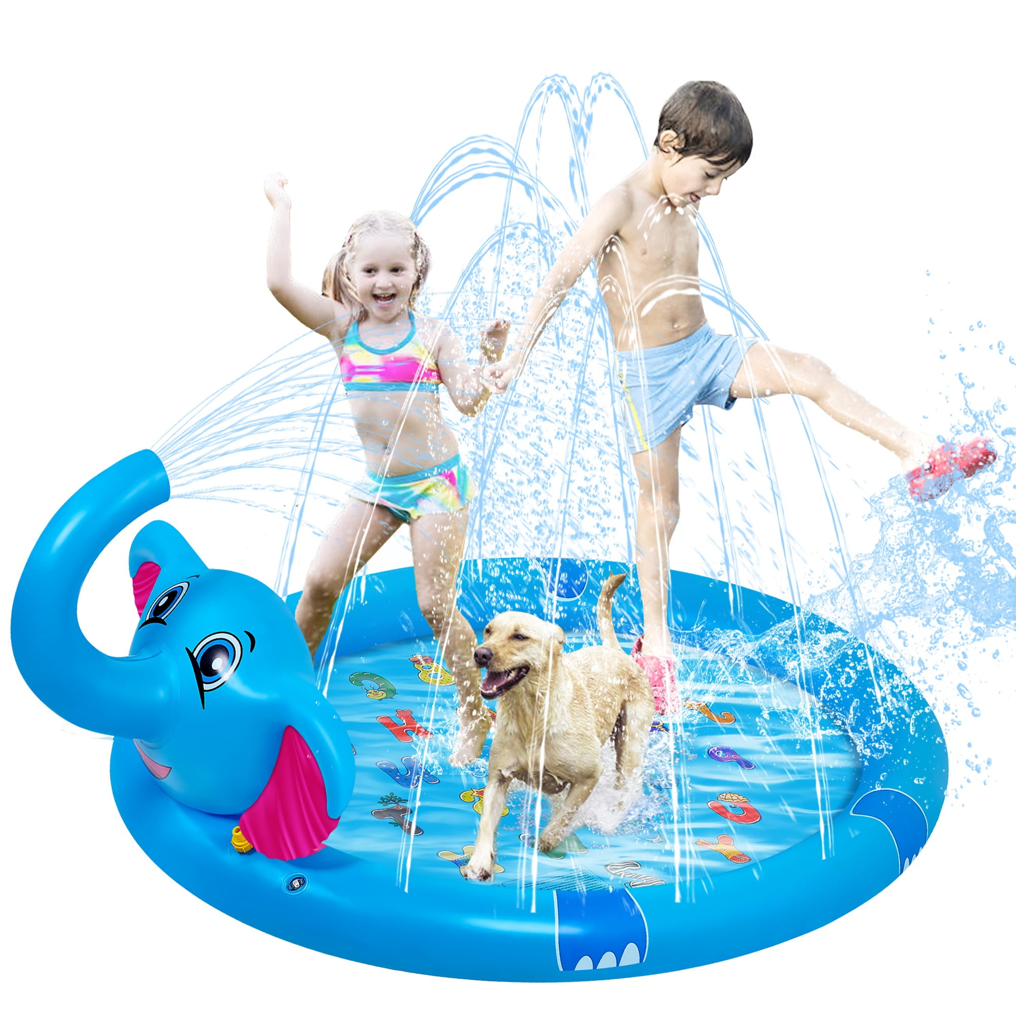 Added Meromore 82.7’’ Large Splash Pad for Kids and Adults, Outdoor Inflatable Sprinklers Water Mat Toys for Toddler Summer Gift, Blue to Wishlist