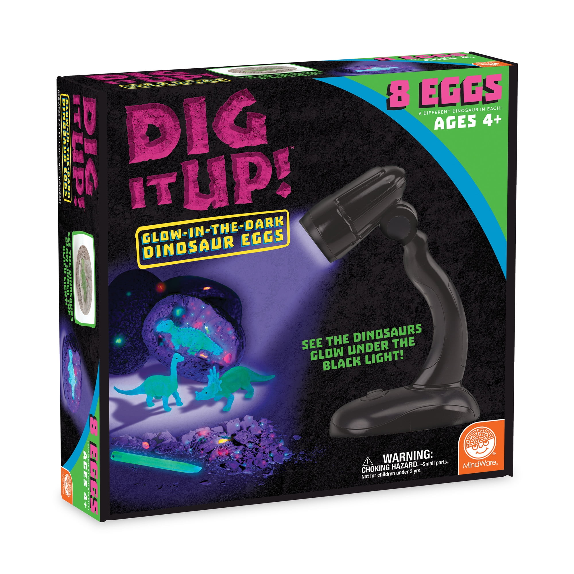 Added MindWare Dig It Up! Glow-in-the-Dark Dinosaurs - Ages 4+ to Wishlist