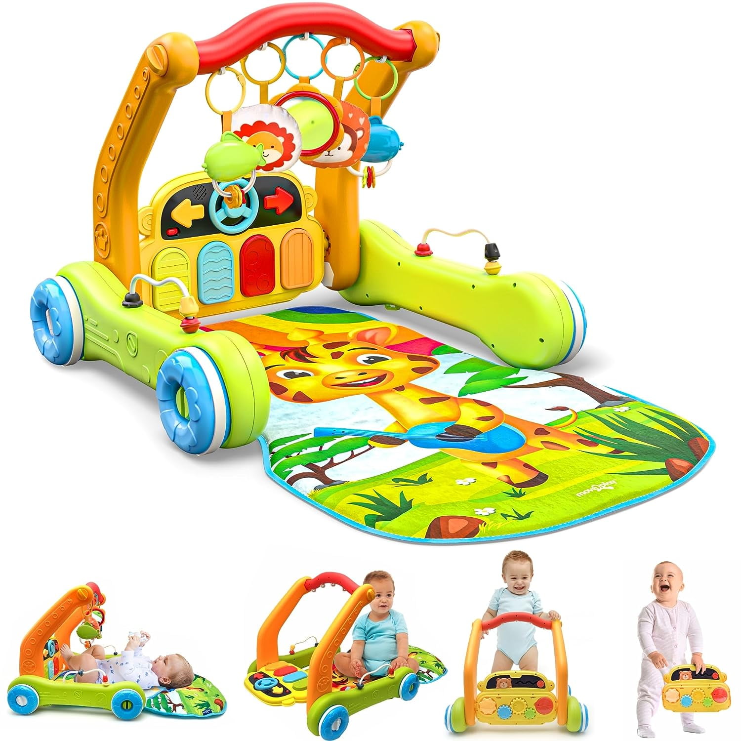 Added Move2Play, 4-in-1 Baby Play Mat & Activity Center Gym | Infant Toy for Tummy Time | 1 2 3 4 5 6+ Month Old Gift to Wishlist