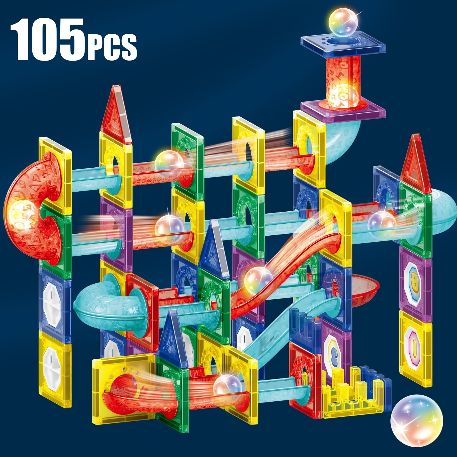 Added NETNEW 105 PCS 3D Clear Light Magnetic Tiles Building Blocks Toys Educational STEM | Ages Children to Adult 3+ to Wishlist