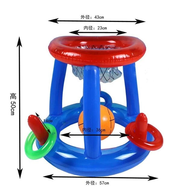 Added Outdoor Swimming Pool accessories Inflatable Ring Throwing Ferrule Game Set Floating Pool Toys Beach Fun Summer Water Toy to Wishlist