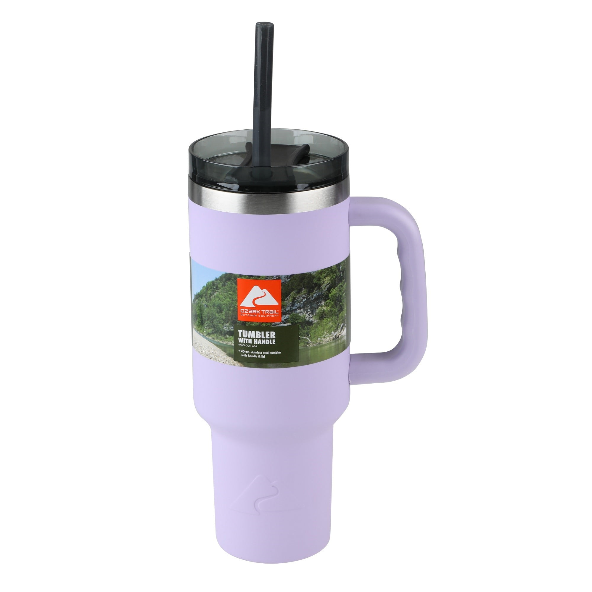 Added Ozark Trail 40 oz Vacuum-Insulated Stainless-Steel Tumbler with Handle, Purple to Wishlist