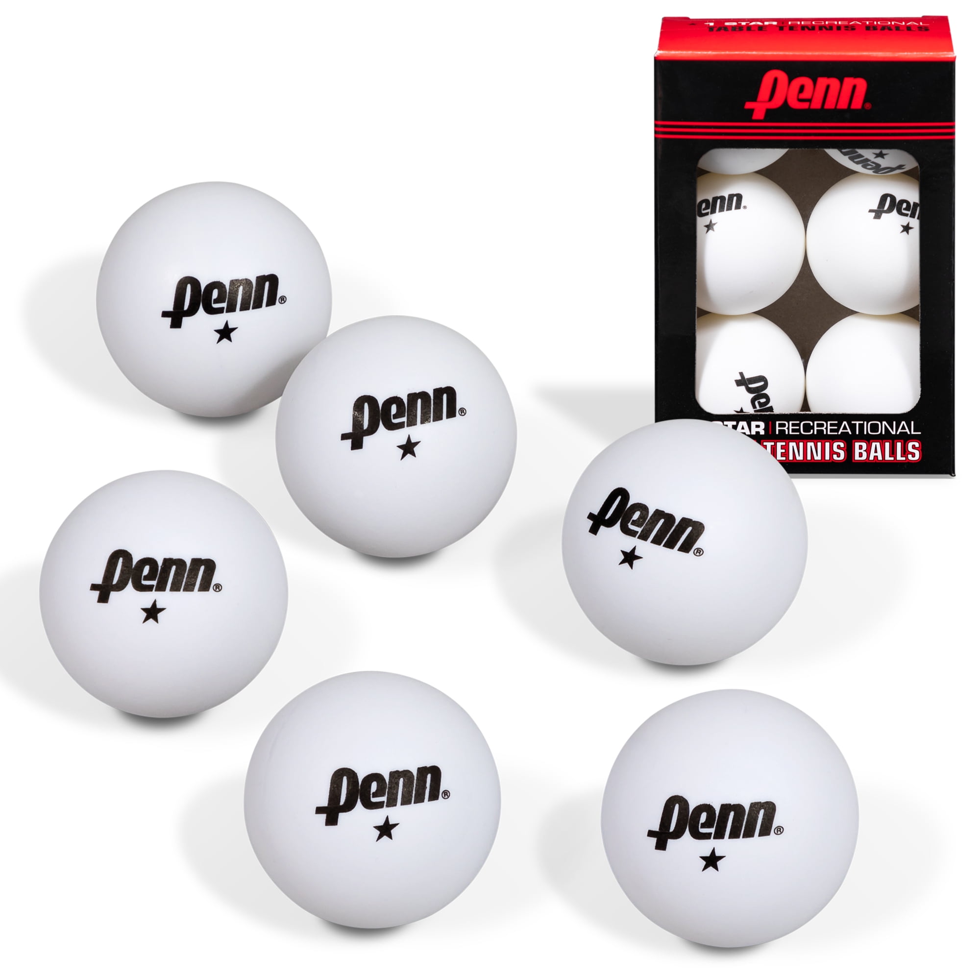 Added Penn 40mm 1-Star White Table Tennis Balls; Box of 6 Official Tournament Size Ping Pong Balls to Wishlist