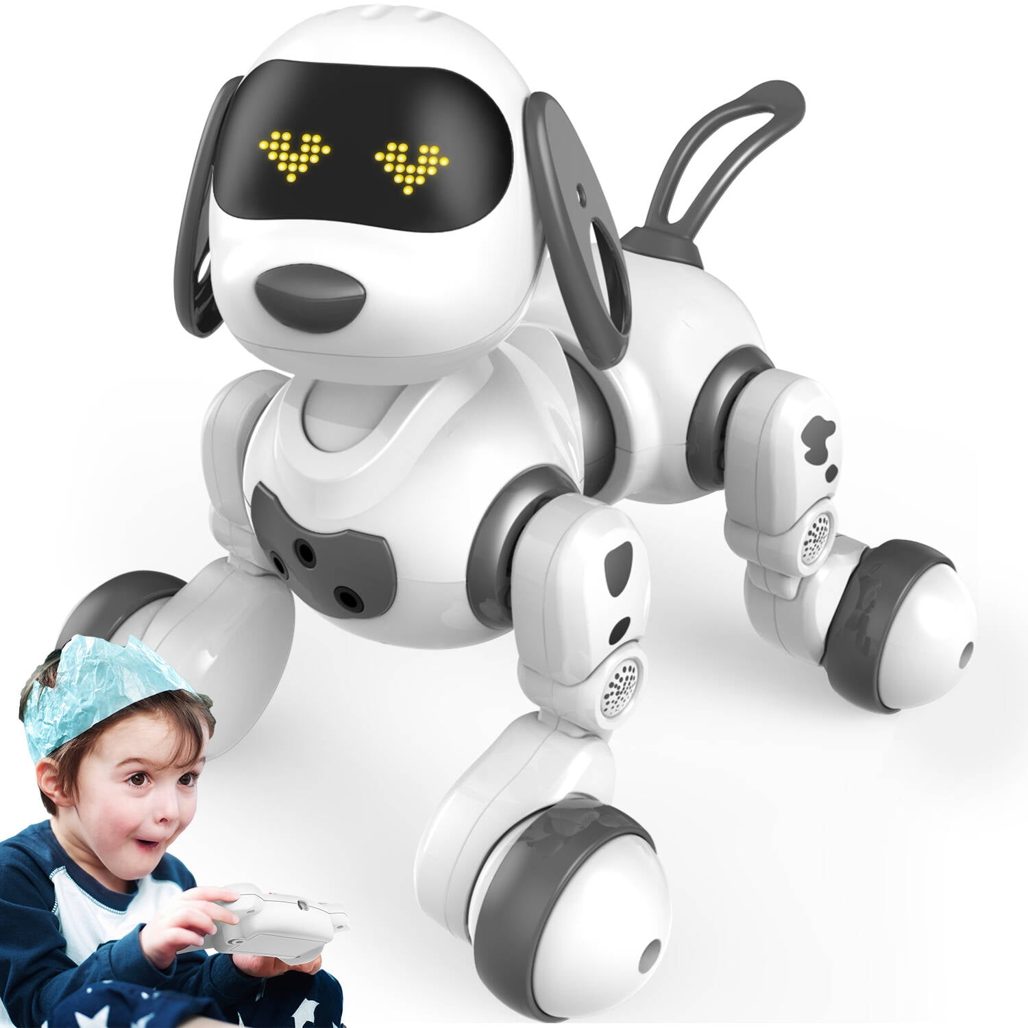 Added Remote Control Robot Dog Toy with Touch Function and Programmable,Smart Interactive Stunt Robot Dog Toy to Wishlist