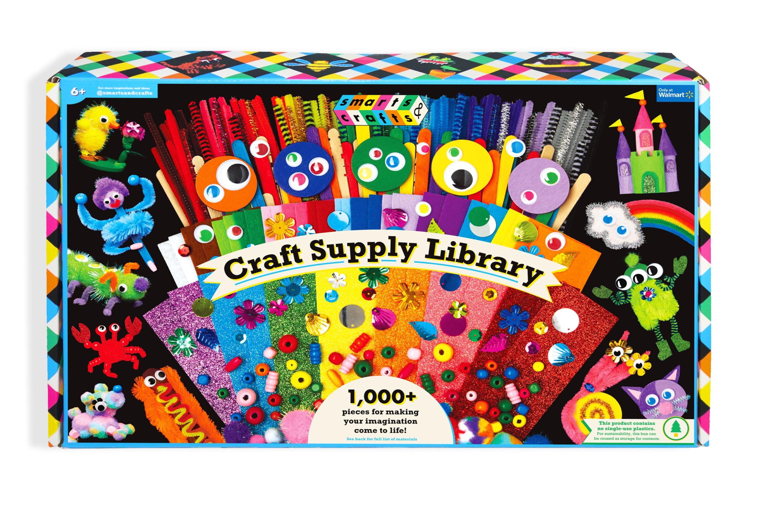 Added Smarts & Crafts Craft Supply Library, 1000+ Pieces, Child Ages 6+, Unisex to Wishlist