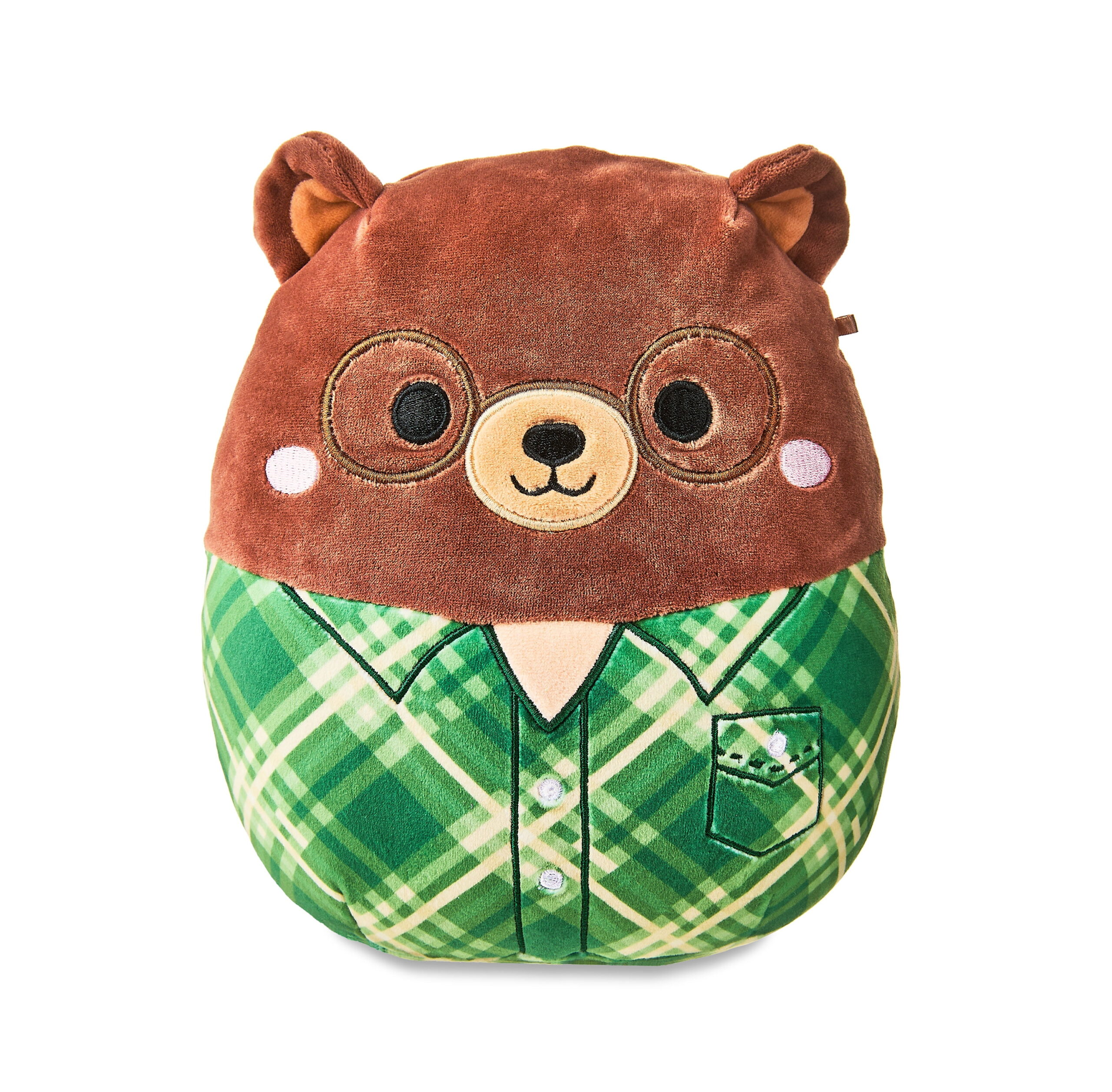 Added Squishmallows 8 inch Omar the Brown Bear in Green Plaid Shirt - Child's Ultra Soft Stuffed Plush Toy to Wishlist