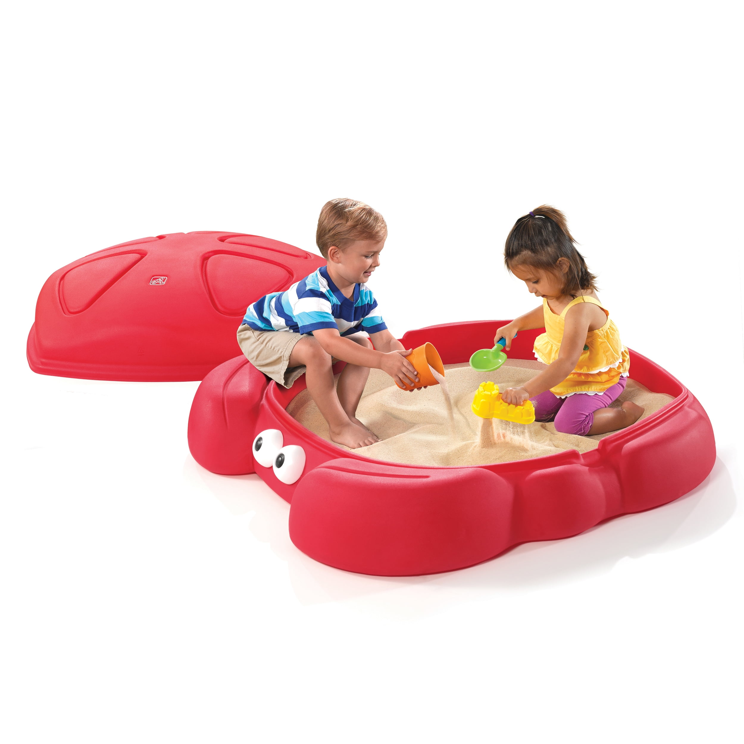 Added Step2 Crabbie Sandbox Red Plastic Outdoor Sandbox with Cover for Kids to Wishlist