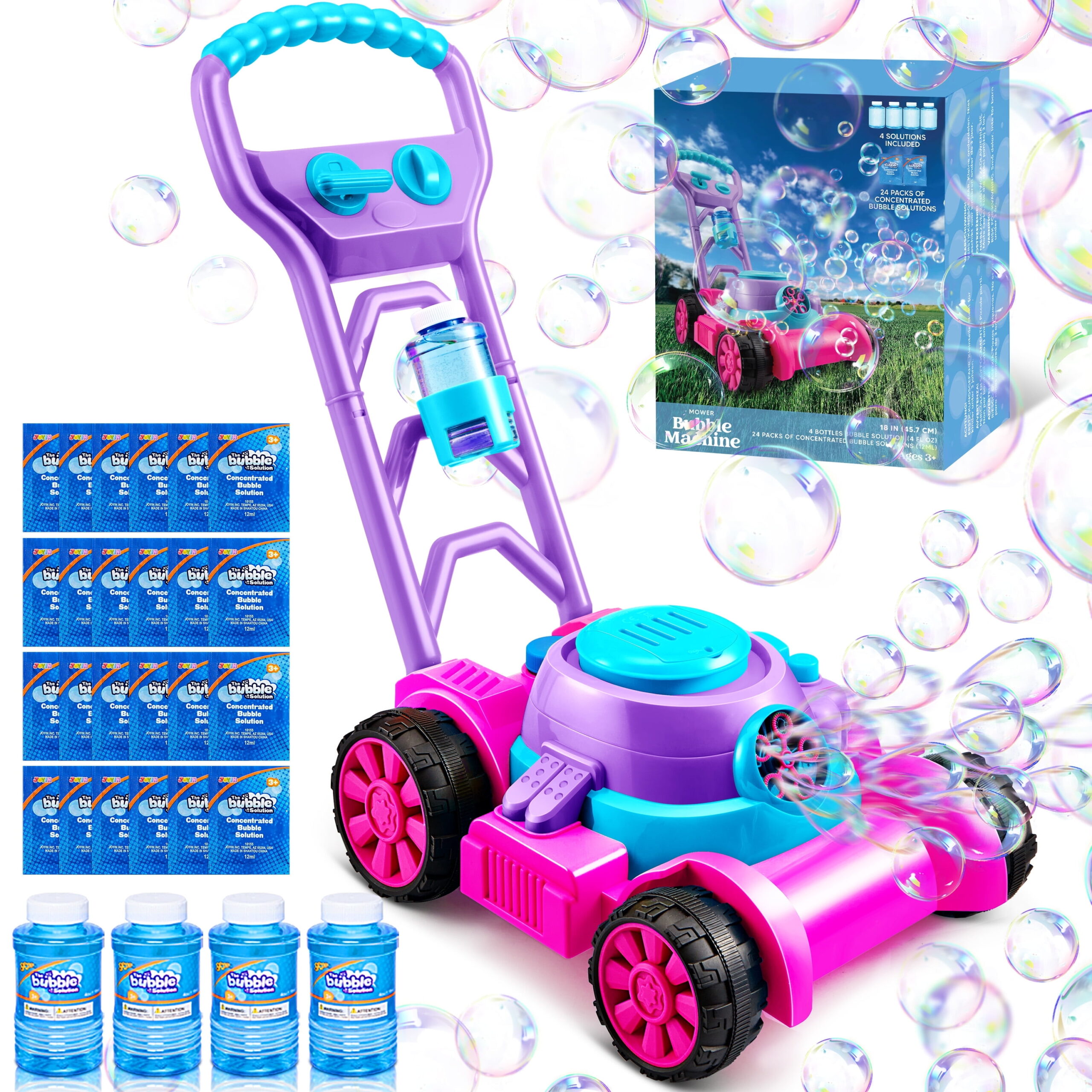 Added Syncfun Bubble Lawn Mower, Bubble Machine Summer Outdoor Toys for Toddlers 1-3, Pink Bubble Blower for Kids  2 4 6 Birthday Gifts to Wishlist