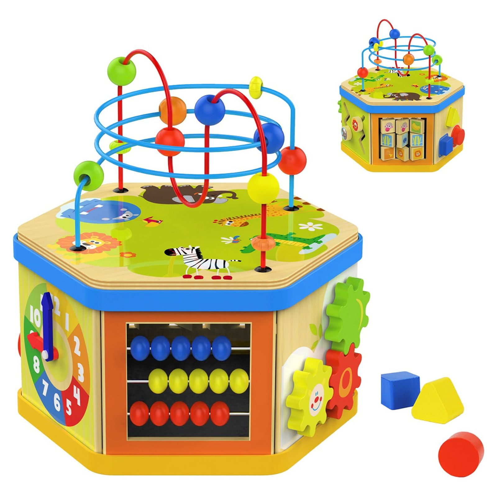 Added TOP BRIGHT Activity Cube Toys Baby Wooden Bead Maze Shape Sorter 7-in-1 Toys for 1 Year Old Boy and Girl Toddlers Gift to Wishlist