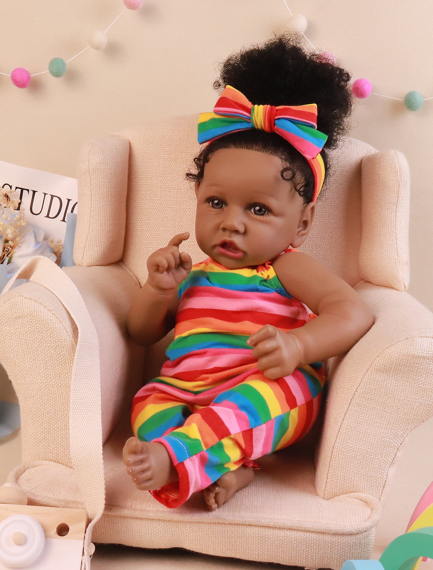 Added Takanini Newborn Baby Dolls African American Silicone Limbs Realistic Baby Doll with Soft Body Birthday Gift to Wishlist