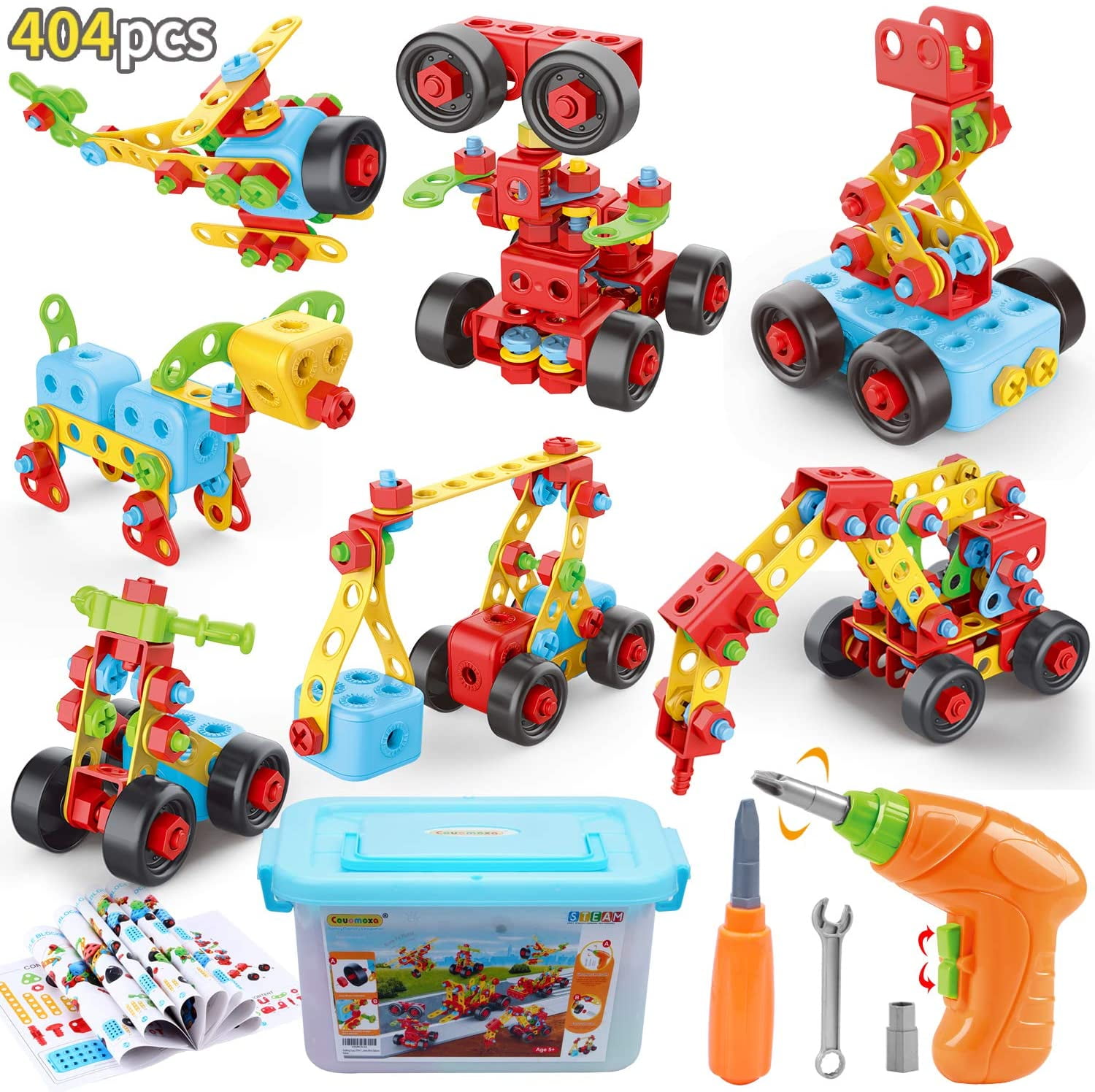 Added Take A Part Building Blocks 3D Creative Puzzle Building Toys 404 Pieces STEM Toys Kit Construction Engineering Learning Set to Wishlist