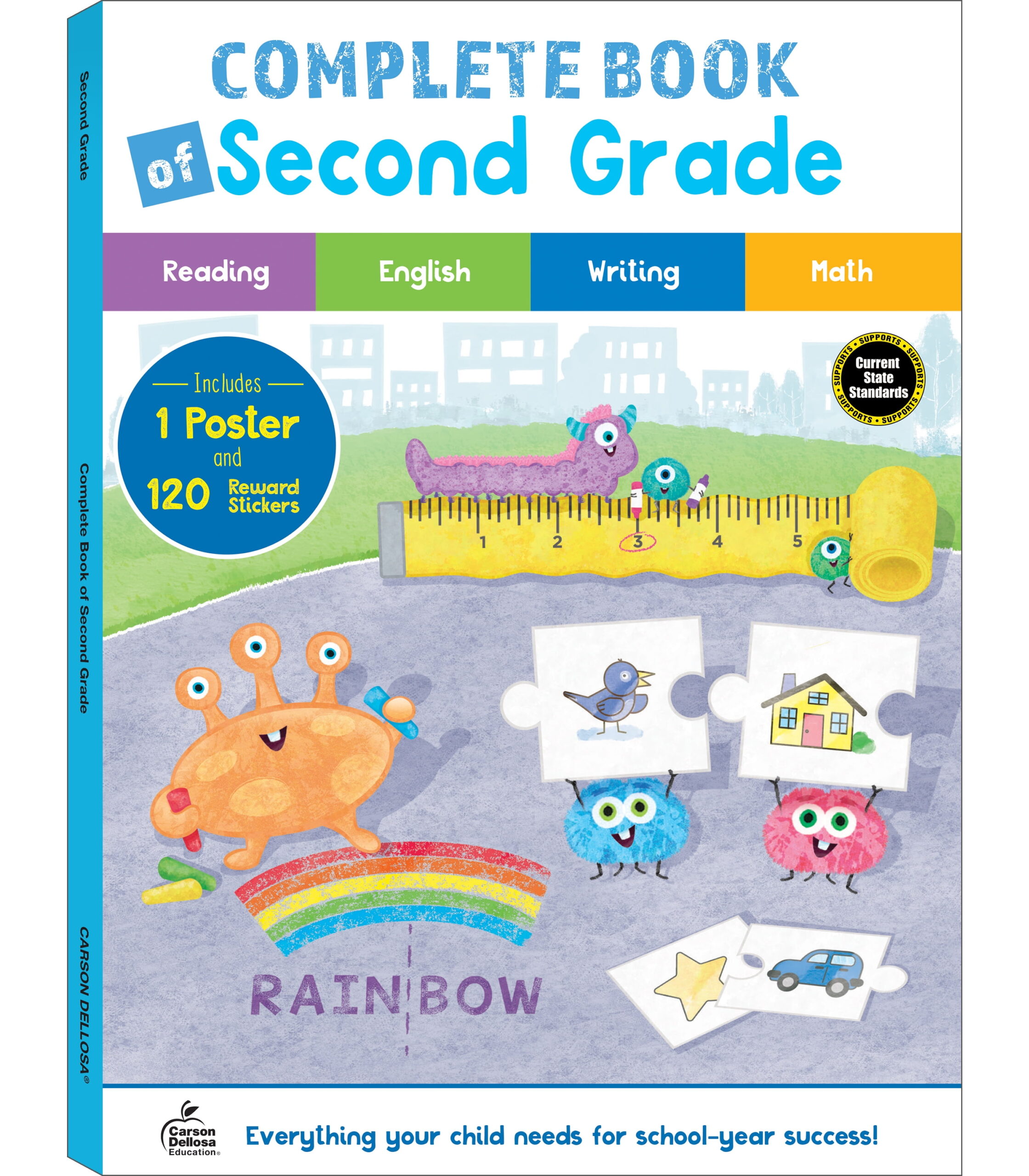 Added Thinking Kids Complete Book of Second Grade Workbook Grade 2 (256 pages, 120 stickers, 1 poster) to Wishlist