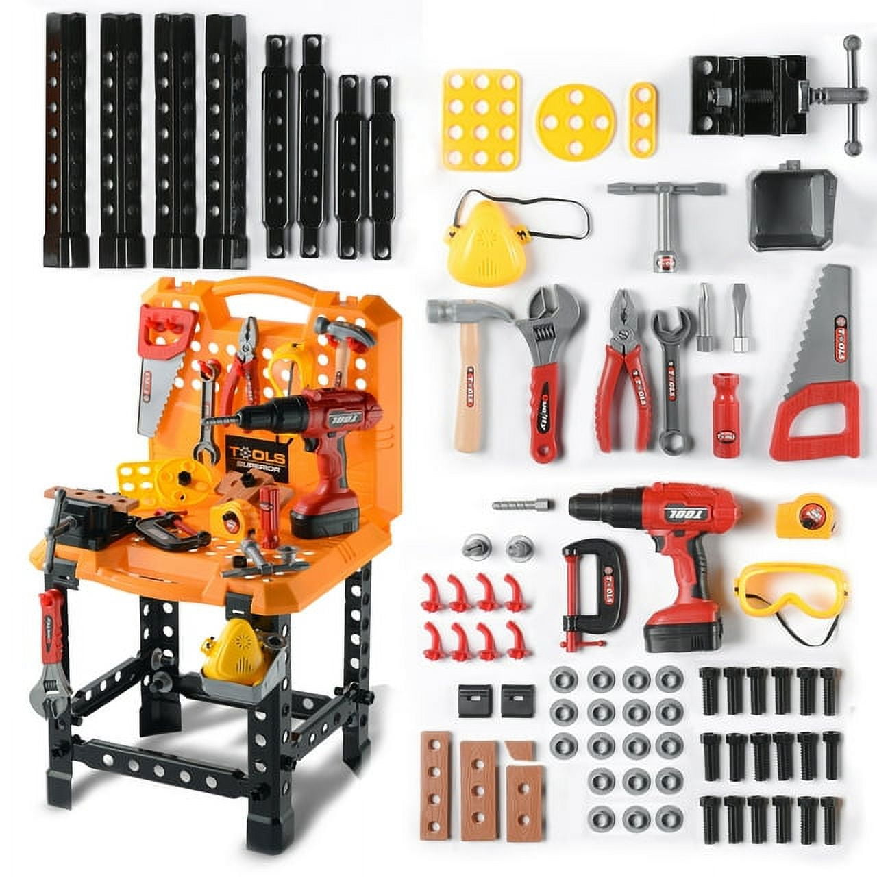 Added Young Choi's 82 Pcs Kid Tool Set, with Realistic Tools and Electric Drill, Toddlers Toy Bench Set, Workbench for 3-6 Boys and Girls to Wishlist