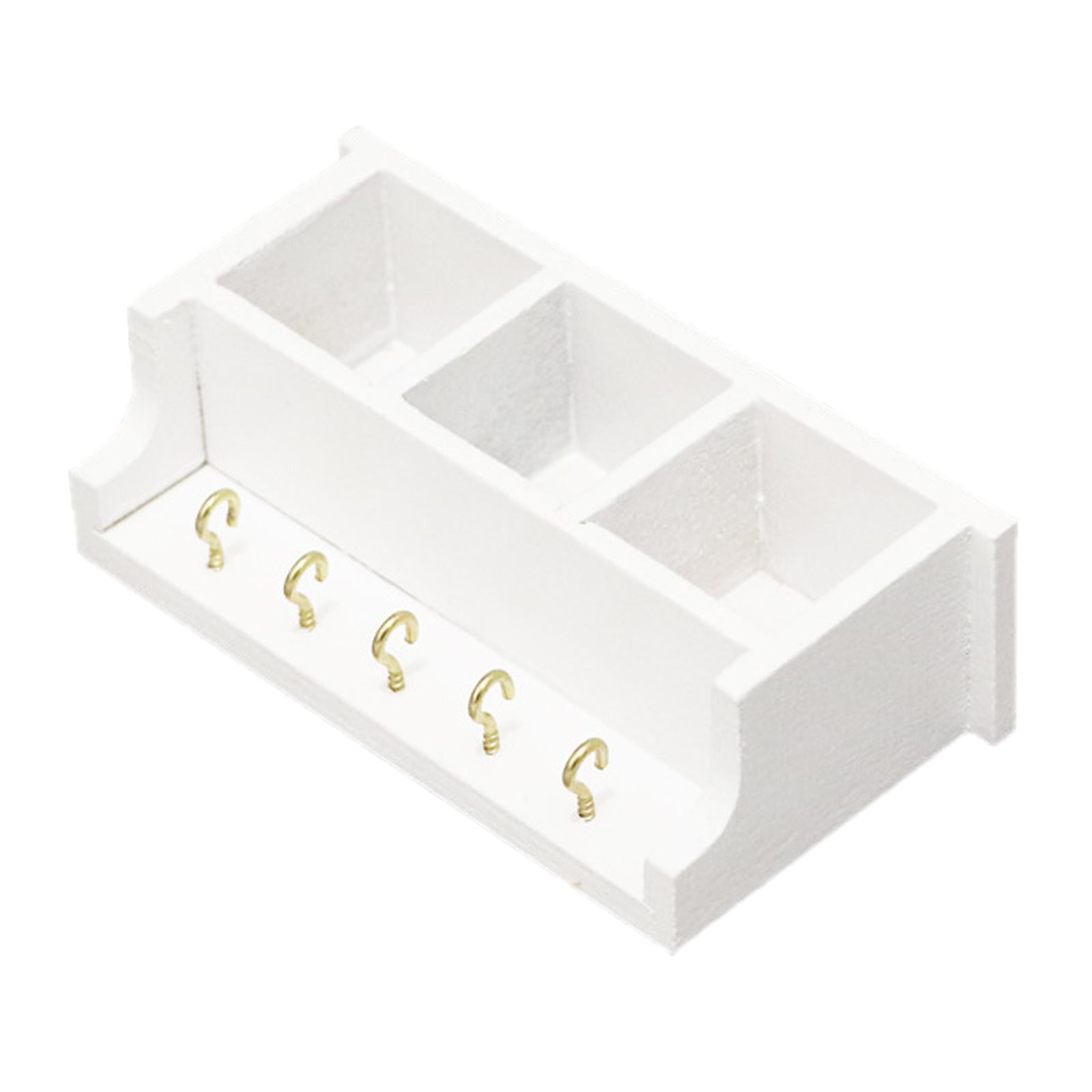 Added 1/12 Scale Miniature Dollhouse Storage Shelf Accessory Dollhouse Furniture Ornaments Decoration Craft DIY Toys Display Model White to Wishlist