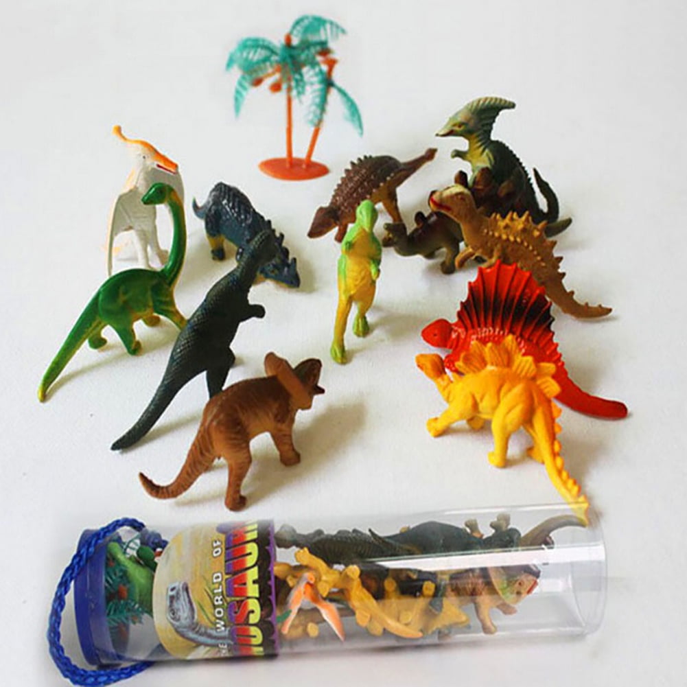 Added 12Pcs Kids Assorted Dinosaur Figure Toys Set, Boys Doll House Dino Models Educational Toys to Wishlist