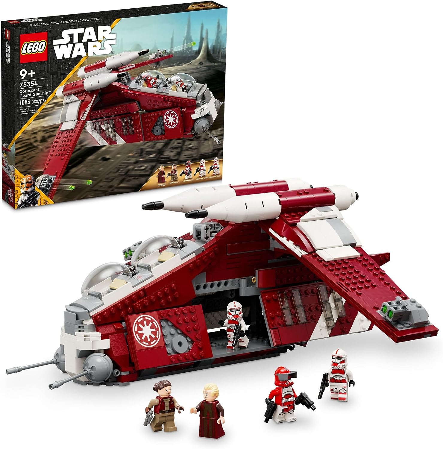 Added LEGO Star Wars: The Clone Wars Coruscant Guard Gunship, Lego 75354 to Wishlist