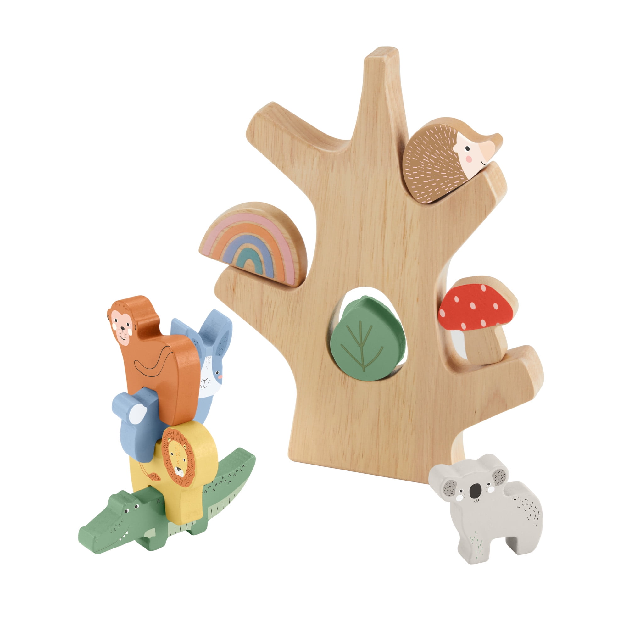 Added Fisher-Price Wooden Balance Tree Stacking Activity Toy, for Toddler Development Play, 10 Pieces to Wishlist