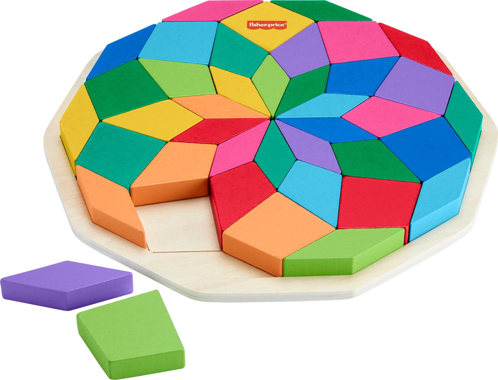 Added Fisher-Price Wooden Puzzle Toy with Mandala Design for Developmental Play, for Toddlers & Ages 3-5 to Wishlist