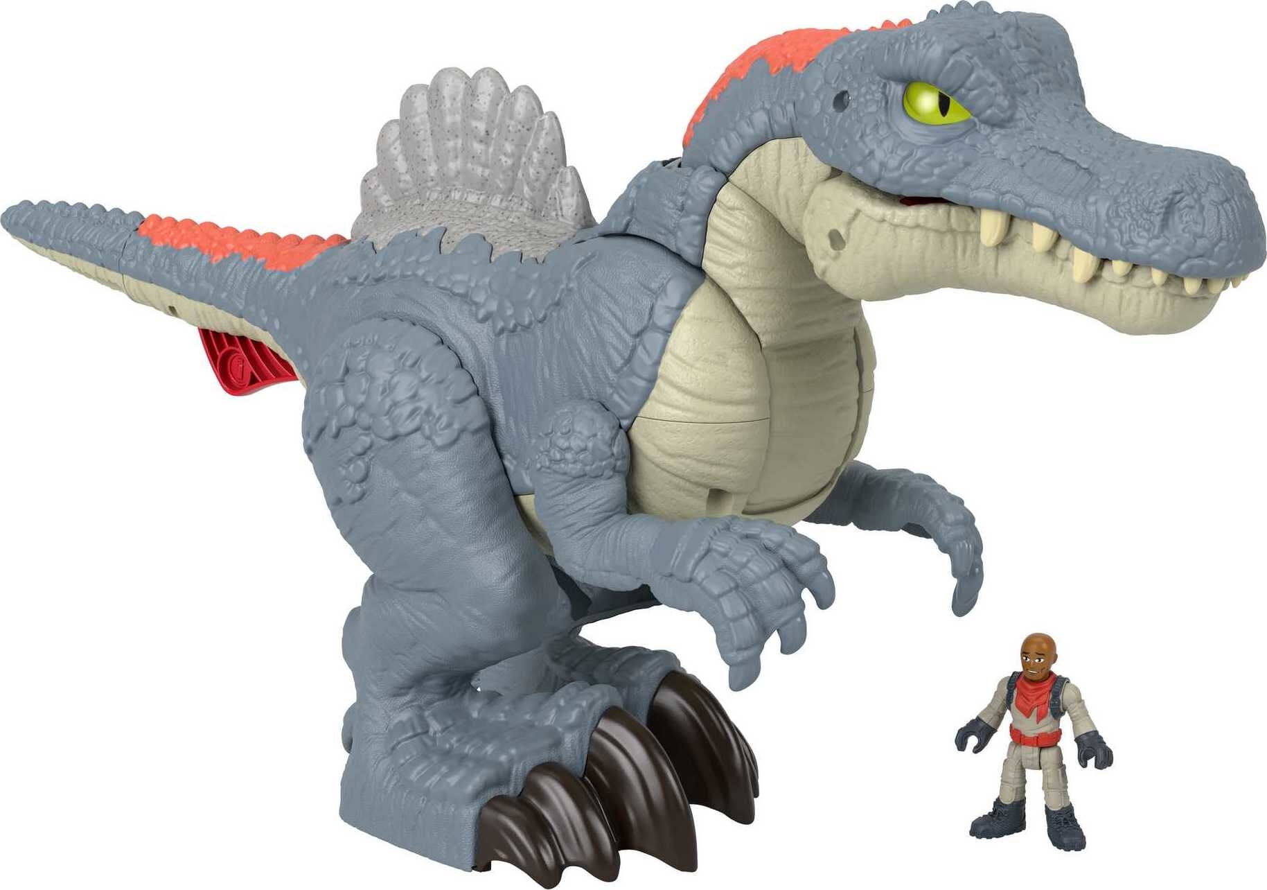 Added Imaginext Jurassic World Ultra Snap Spinosaurus Dinosaur Toy with Lights & Sounds, 2 Pieces, for Child 3 years and up to Wishlist