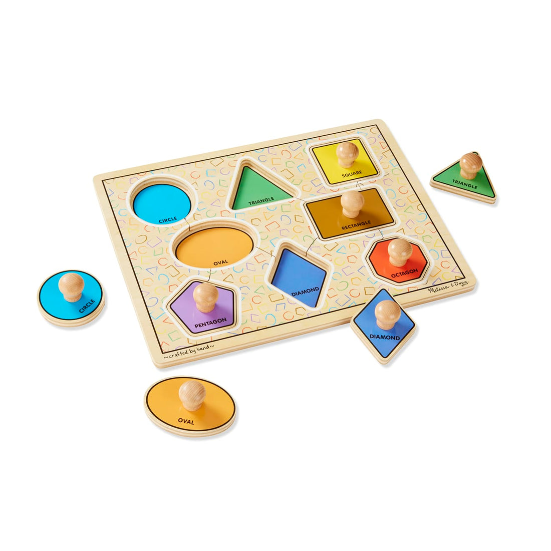 Added Melissa & Doug Deluxe Jumbo Knob Wooden Puzzle - Geometric Shapes (8 pcs) to Wishlist