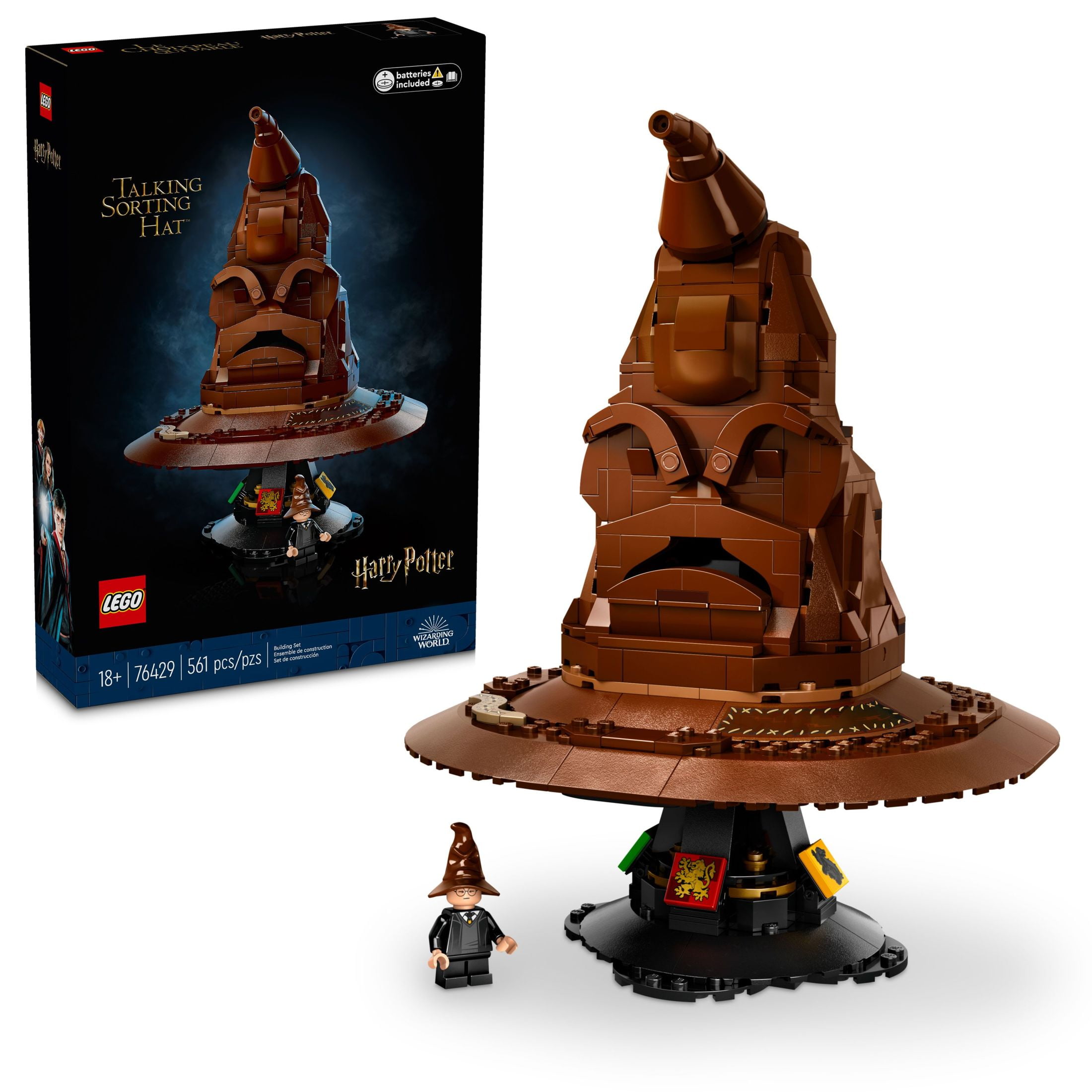 Added LEGO Harry Potter Talking Sorting Hat, Harry Potter Hogwarts Hat with 31 Randomized Sounds, Movie Themed Build and Display Model for Adults, Fun Harry Potter Gift Idea for a Mom, Dad or Any Fan, 76429 to Wishlist