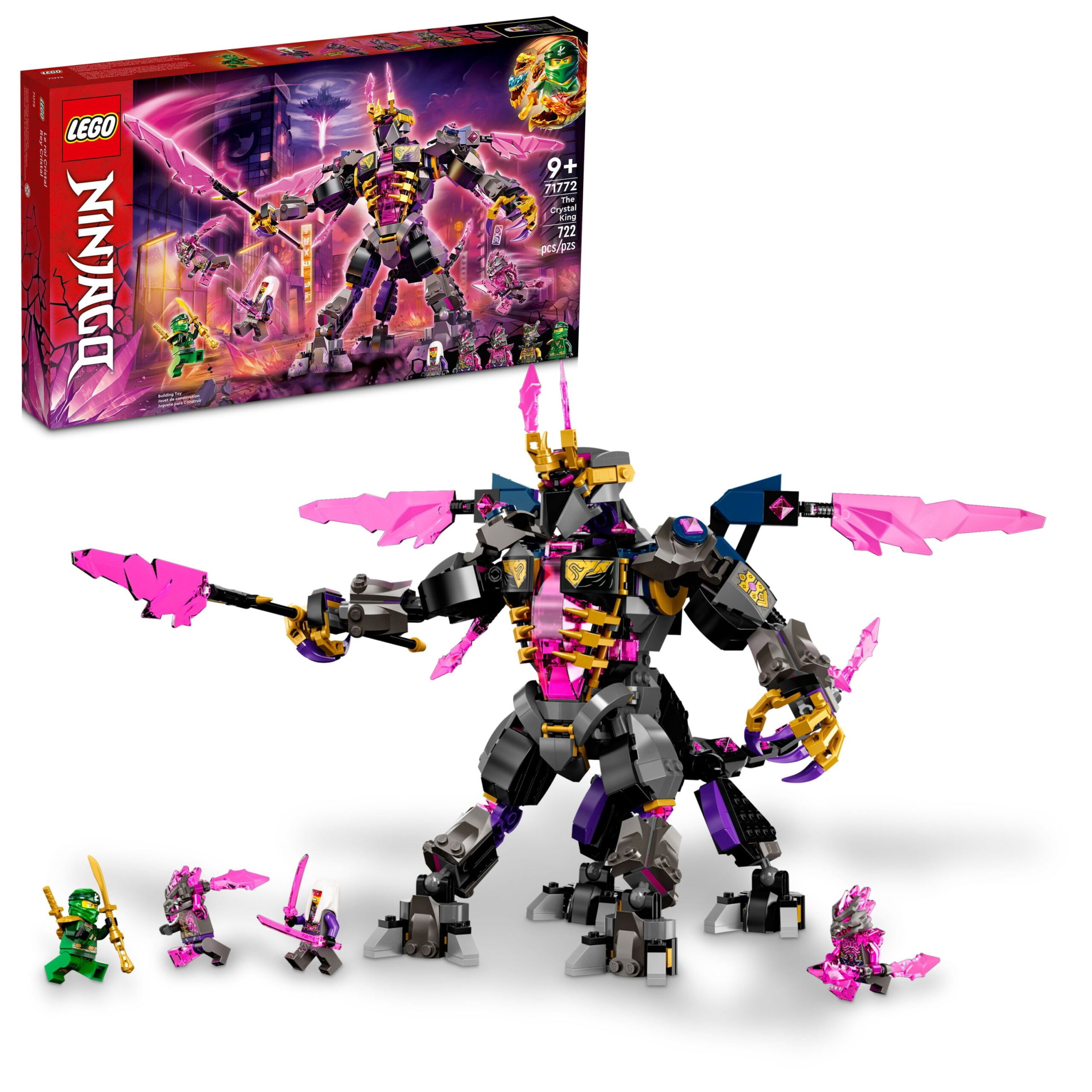 Added LEGO NINJAGO The Crystal King Building Toy Set, Battle Toy for Kids with Posable Centaur Action Figure and Lloyd Minifigure, 71772 to Wishlist