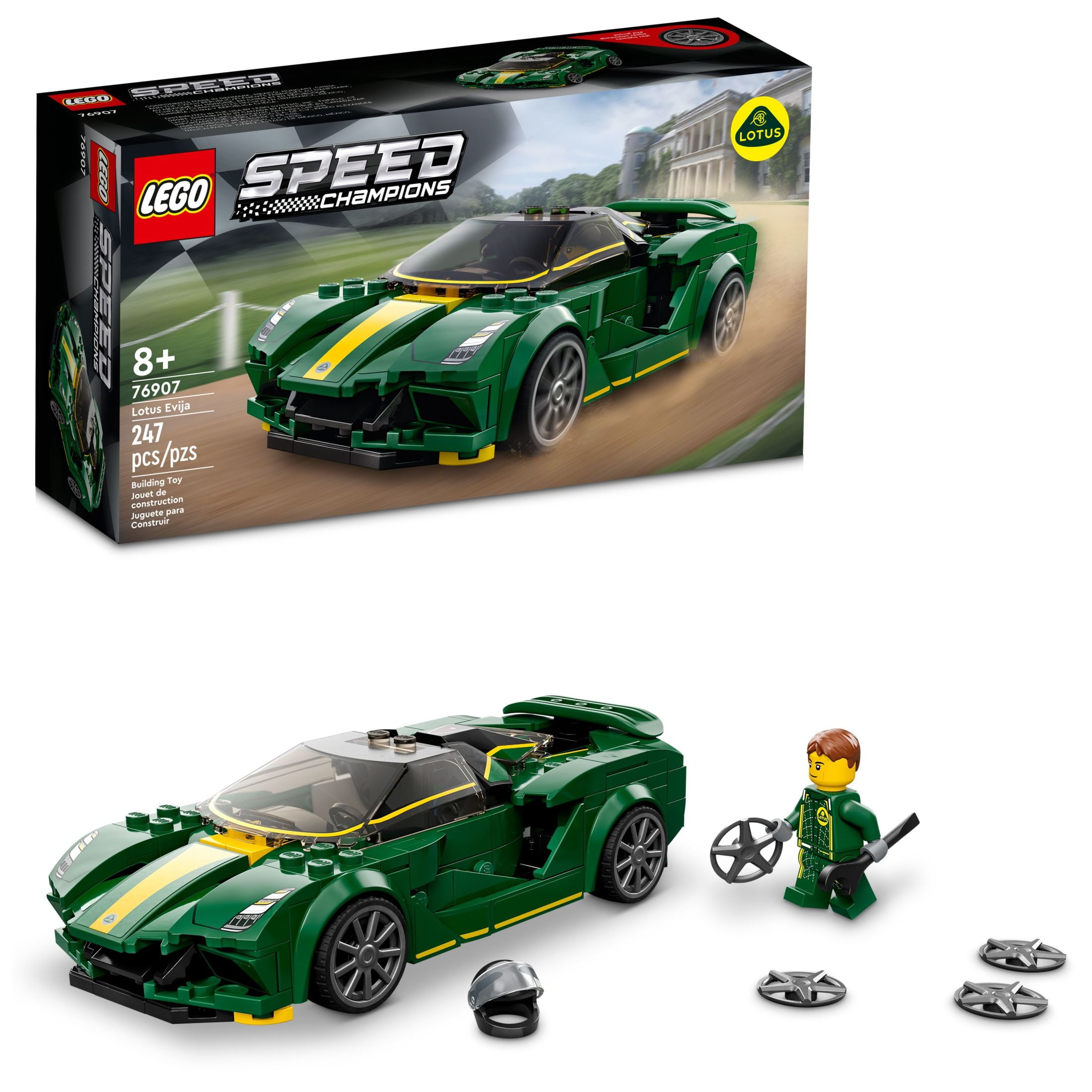 Added LEGO Speed Champions Lotus Evija 76907 Race Car Toy Model for Kids, Collectible Set with Racing Driver Minifigure to Wishlist