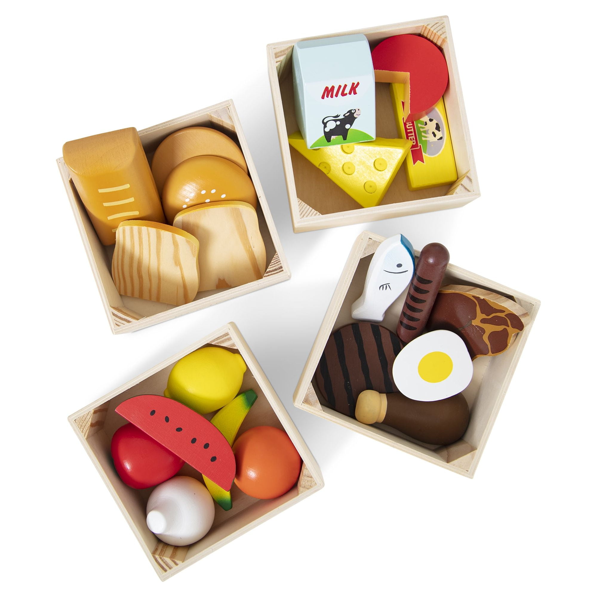 Added Melissa & Doug Food Groups - 21 Wooden Pieces and 4 Crates, Multi to Wishlist