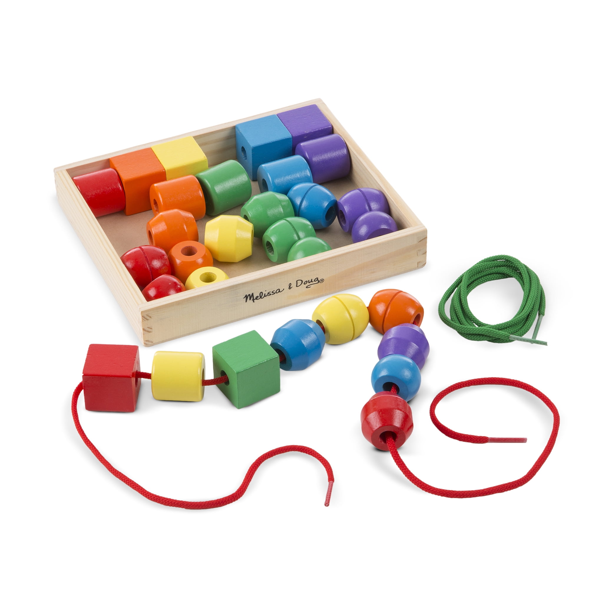 Added Melissa & Doug Primary Lacing Beads - Educational Toy With 30 Wooden Beads and 2 Laces to Wishlist