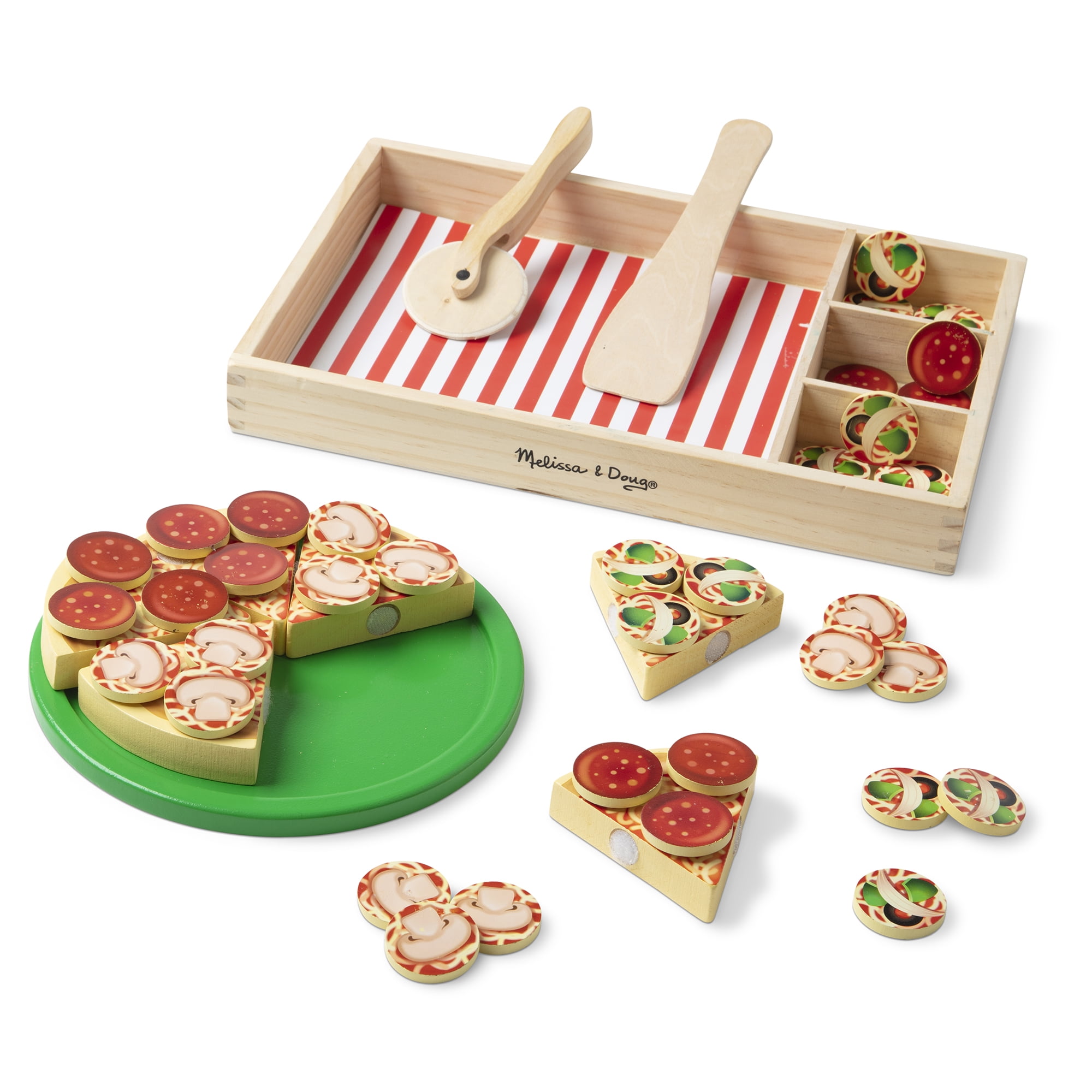 Added Melissa & Doug Wooden Pizza Party Play Food Set With 36 Toppings to Wishlist