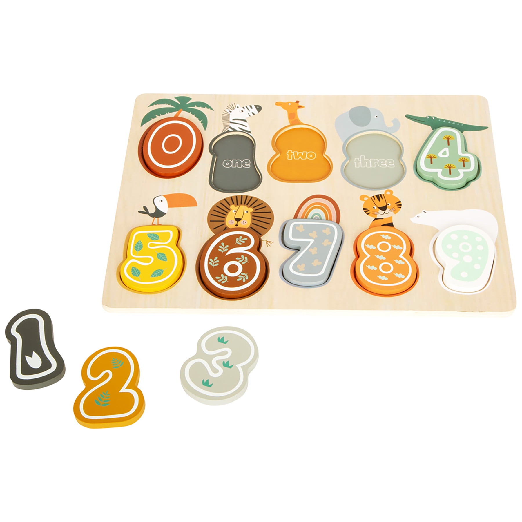 Added Small Foot Wooden Toys Safari Themed Number Puzzle Designed for Children Ages 12+ Months to Wishlist