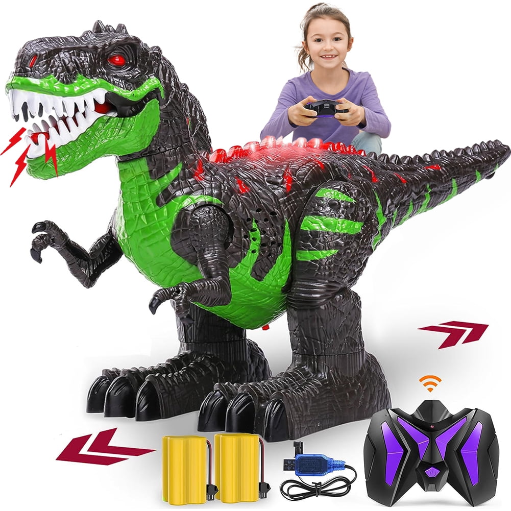 Added UUGEE Remote Control Dinosaur Toys for Boys Girls 2.4G RC Robot T-rex with Light Sound, Black to Wishlist